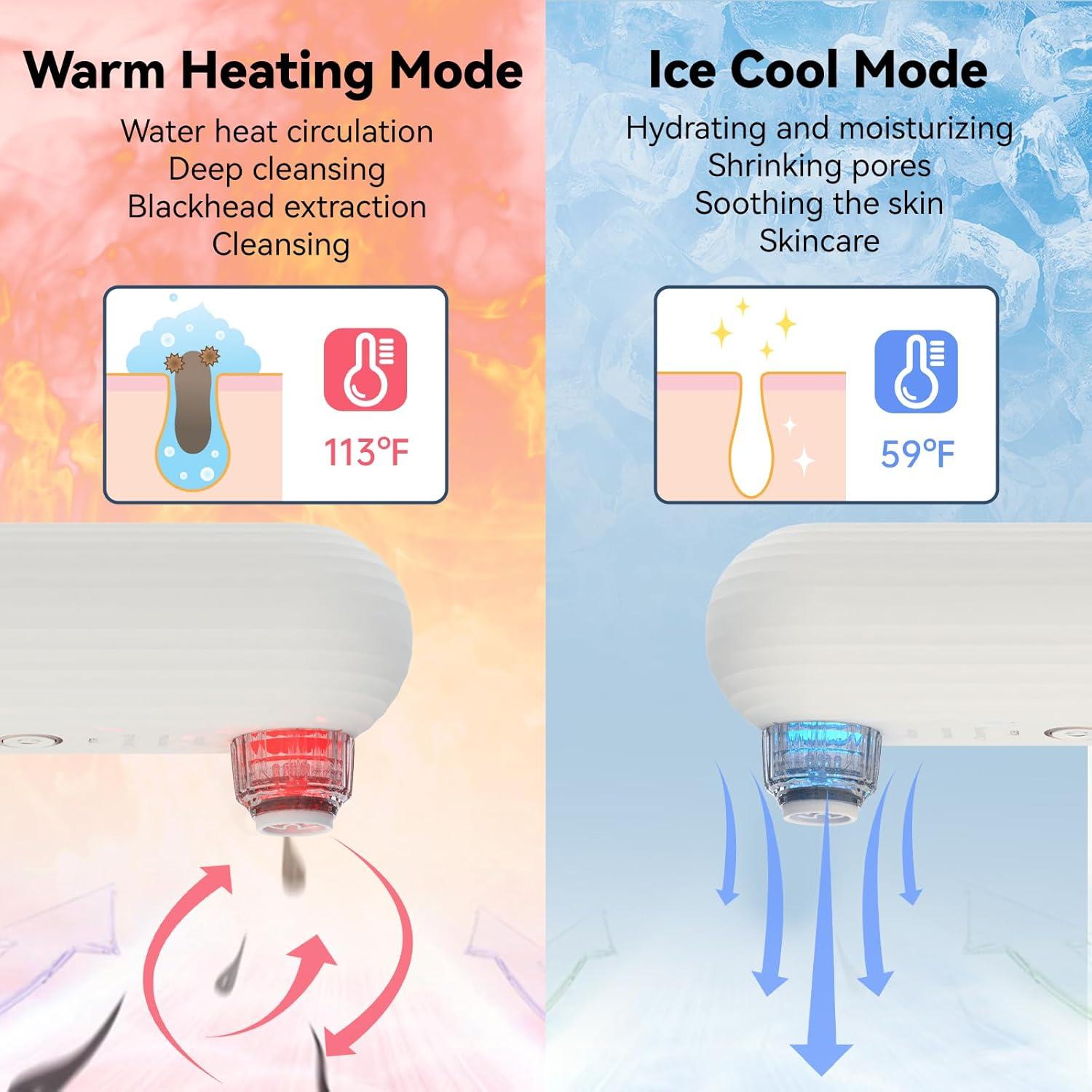 Porenreiniger mit Vakuum, Hot & Cool Funktion