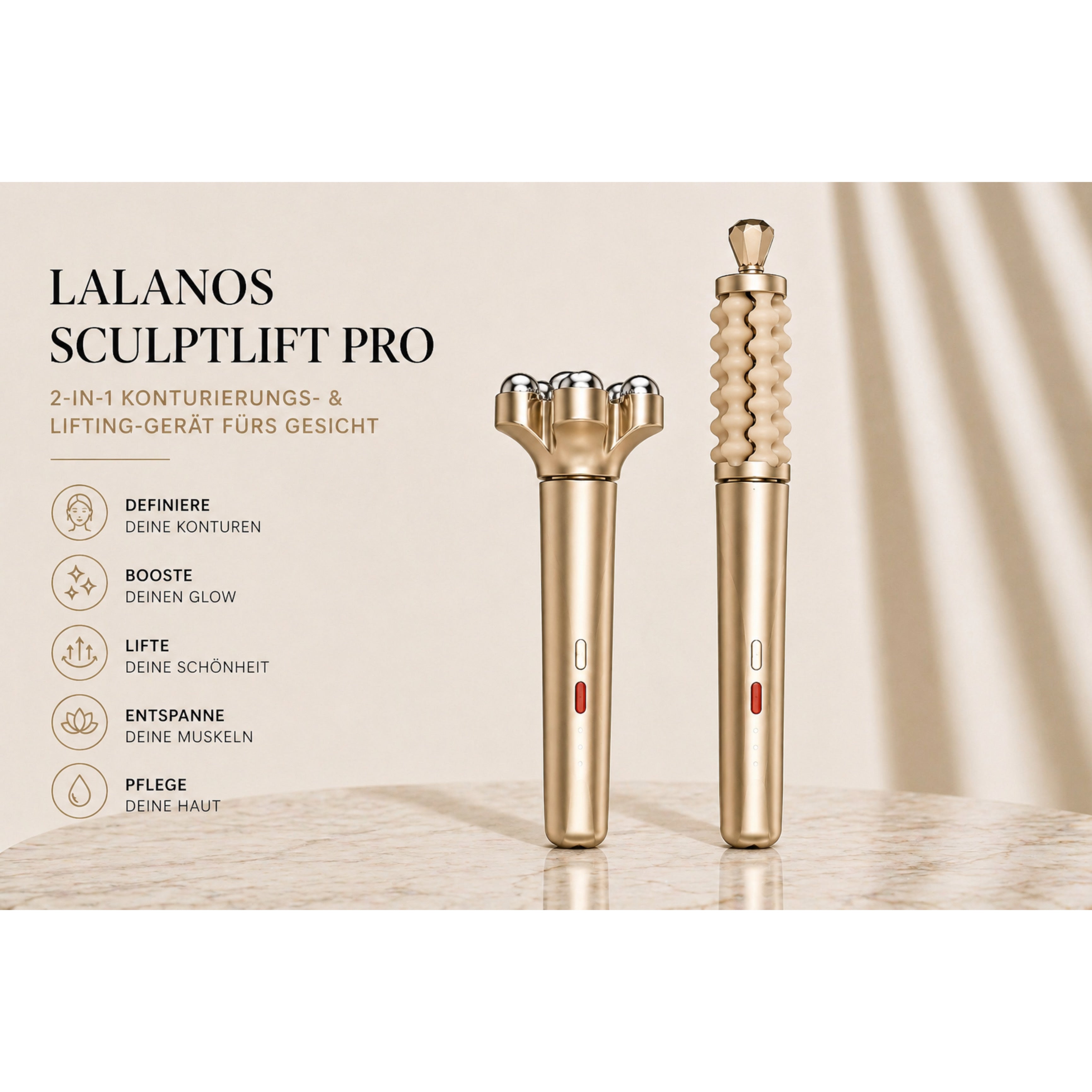 Gesichtsmassagegerät 2-in-1 Beauty Massager Lalano’S Cosmetics Sculptlift Pro - Lalano’S Cosmetics 