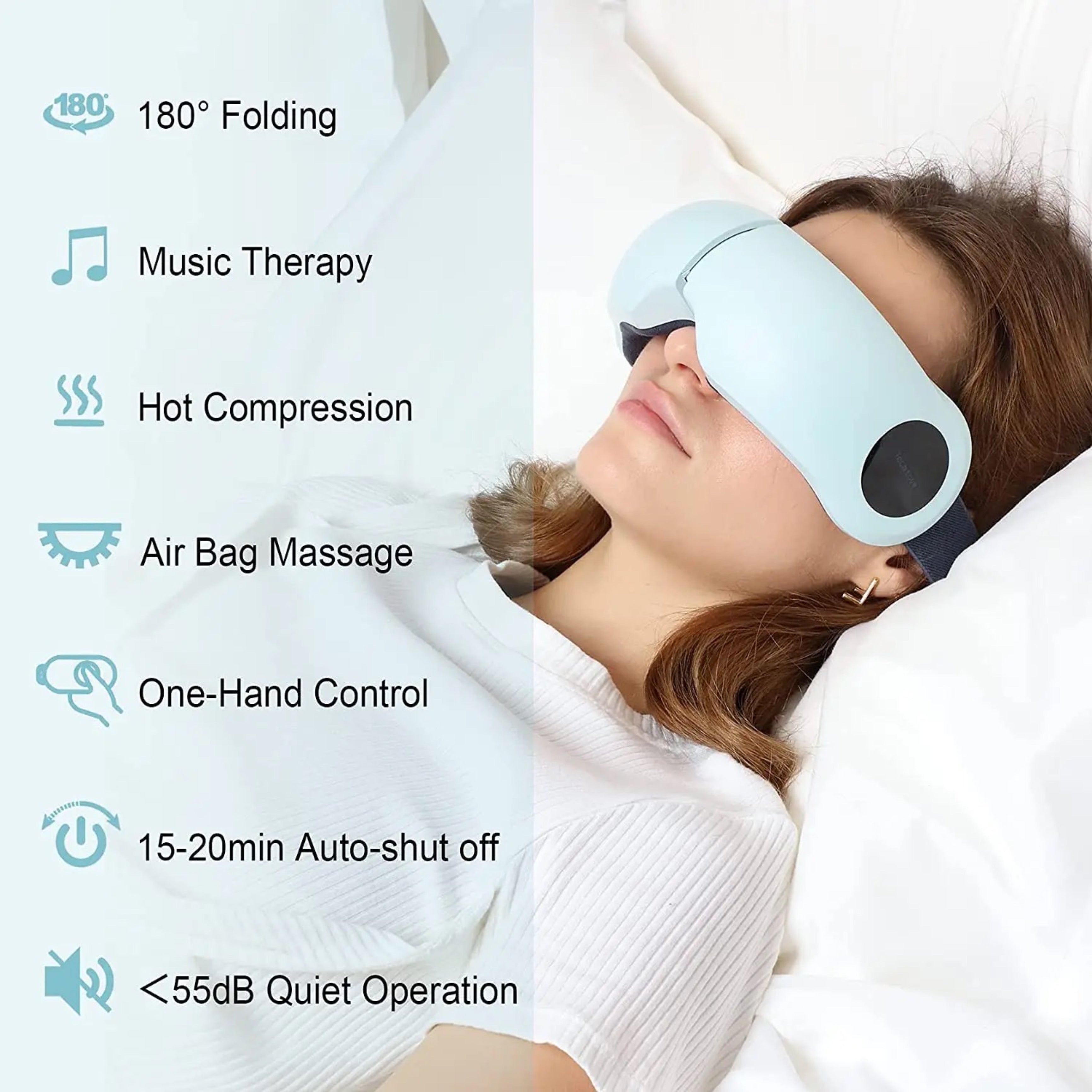 Kosmetikbehandlungsgerät Eye Massager, Augenmassagegerät, Gegen Migräne und Kopfschmerzen - Lalano’S Cosmetics 