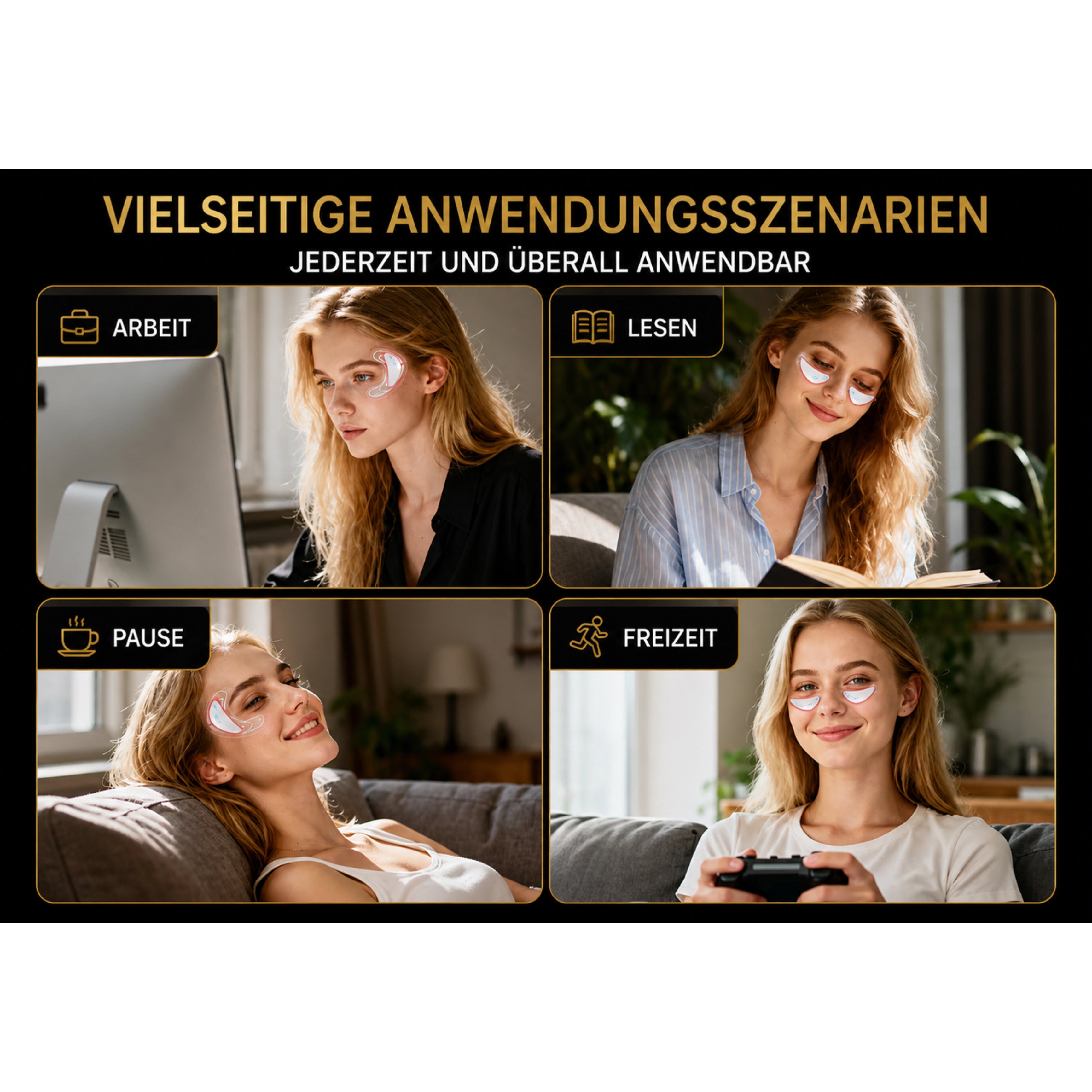 Gesichtsmassagegerät LUMIÉRA EyeLift Pro Augenmassagegerät mit Rotlicht & Mikrostrom - Lalano’S Cosmetics 