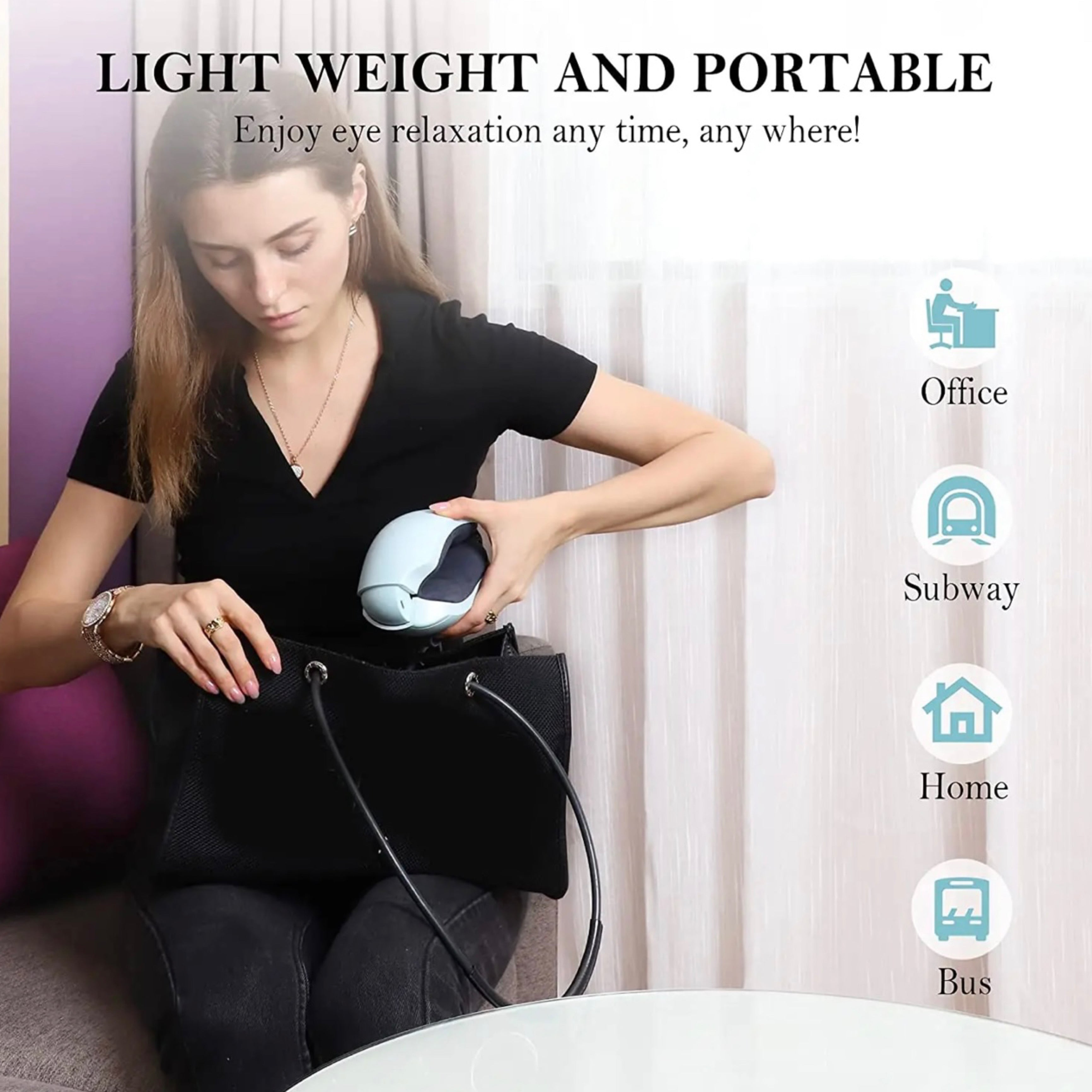 Kosmetikbehandlungsgerät Eye Massager, Augenmassagegerät, Gegen Migräne und Kopfschmerzen - Lalano’S Cosmetics 