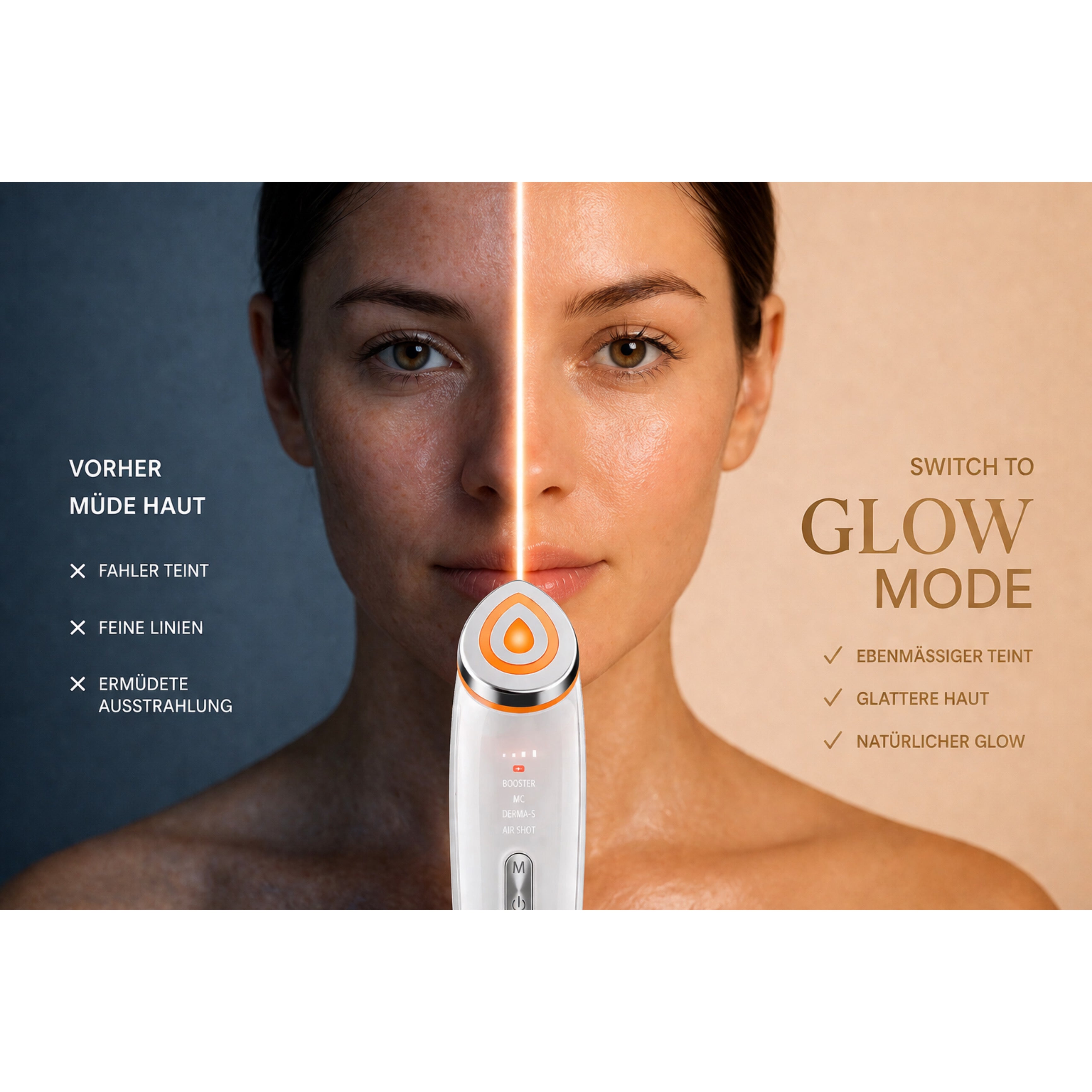Gesichtsmassagegerät Lumina Glow 6-in-1 mit 4 Modi & 6 Technologien für straffere Haut - Lalano’S Cosmetics 