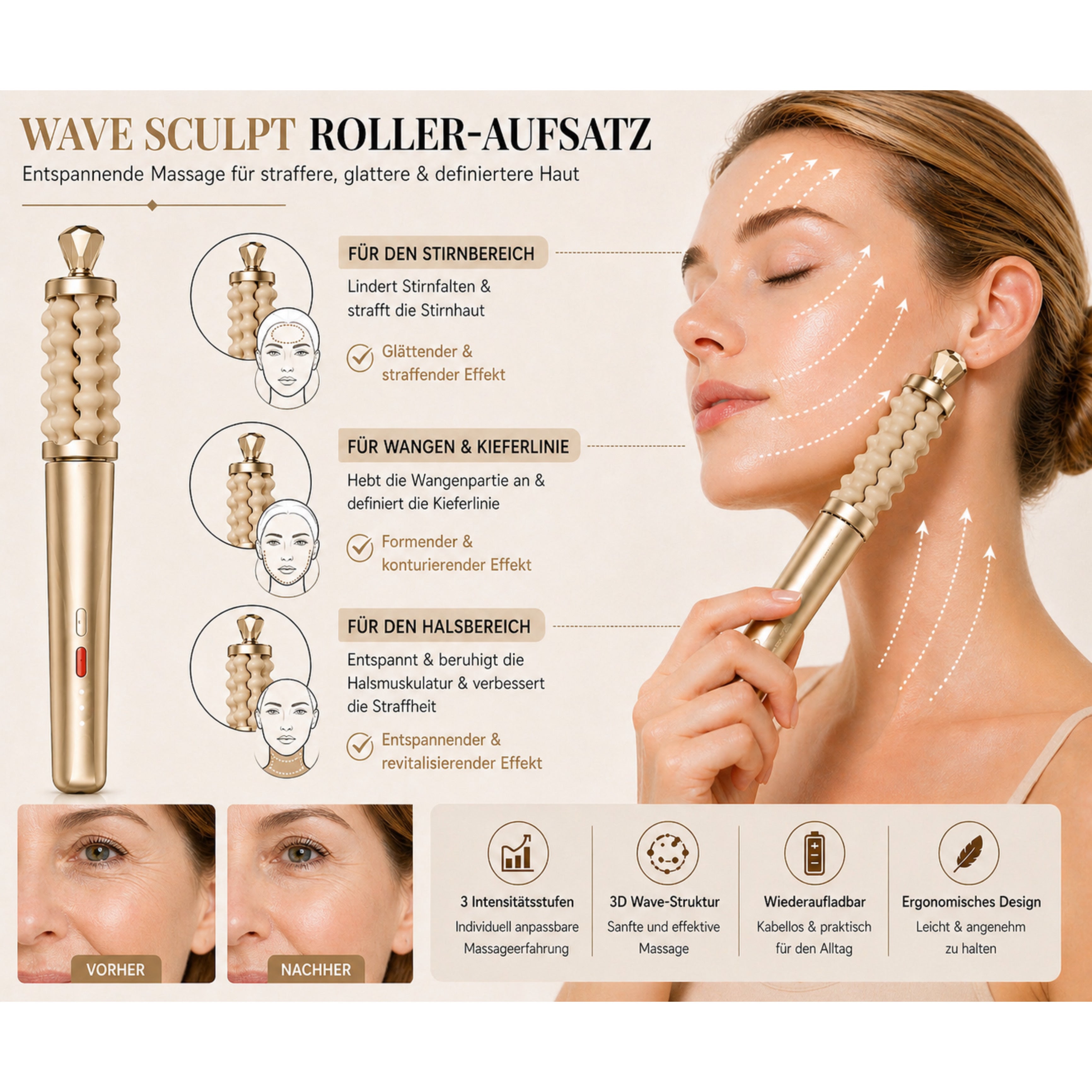 Gesichtsmassagegerät 2-in-1 Beauty Massager Lalano’S Cosmetics Sculptlift Pro - Lalano’S Cosmetics 