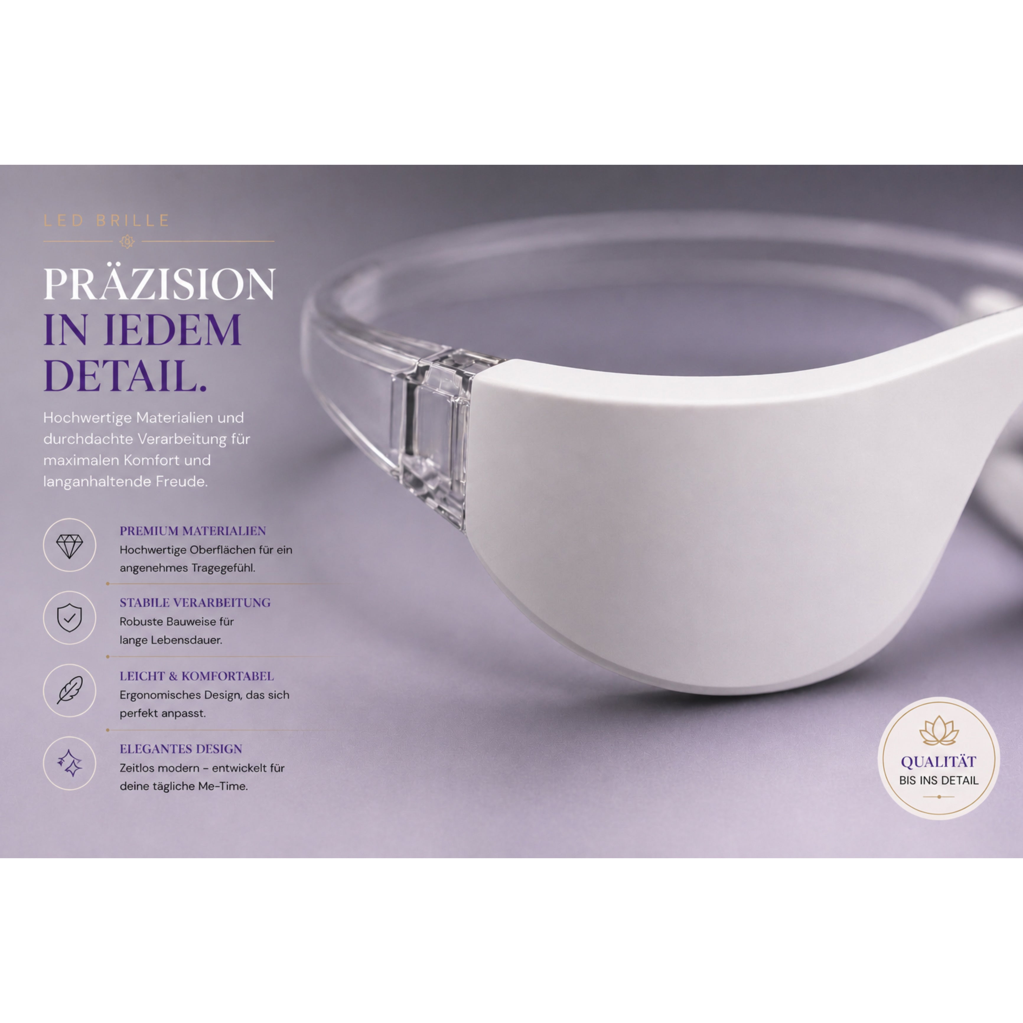 Massagegerät Lumiveo LED Augenmassage Brille mit 3 Lichtmodi, EMS & Vibration - Lalano’S Cosmetics 