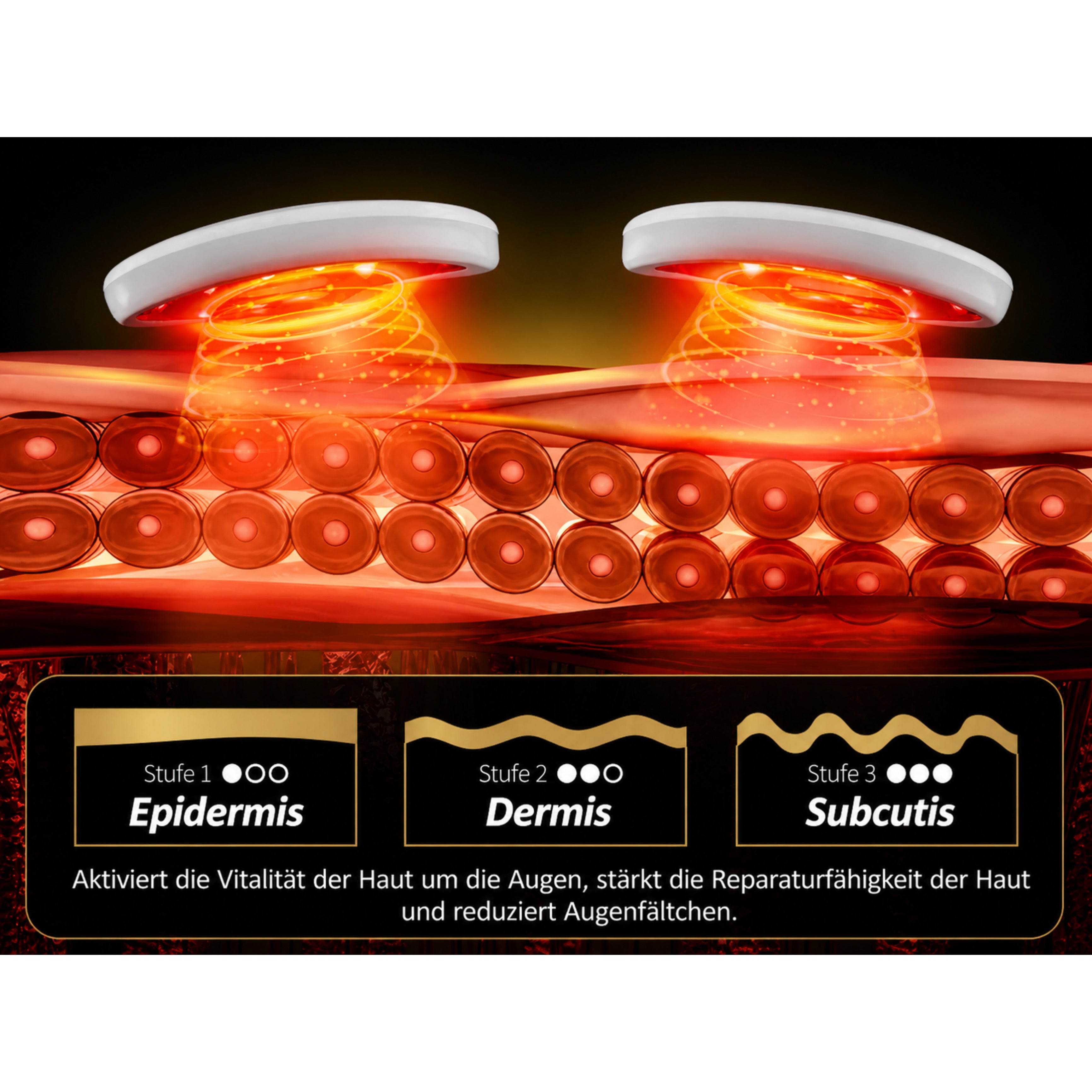 Gesichtsmassagegerät LUMIÉRA EyeLift Pro Augenmassagegerät mit Rotlicht & Mikrostrom - Lalano’S Cosmetics 