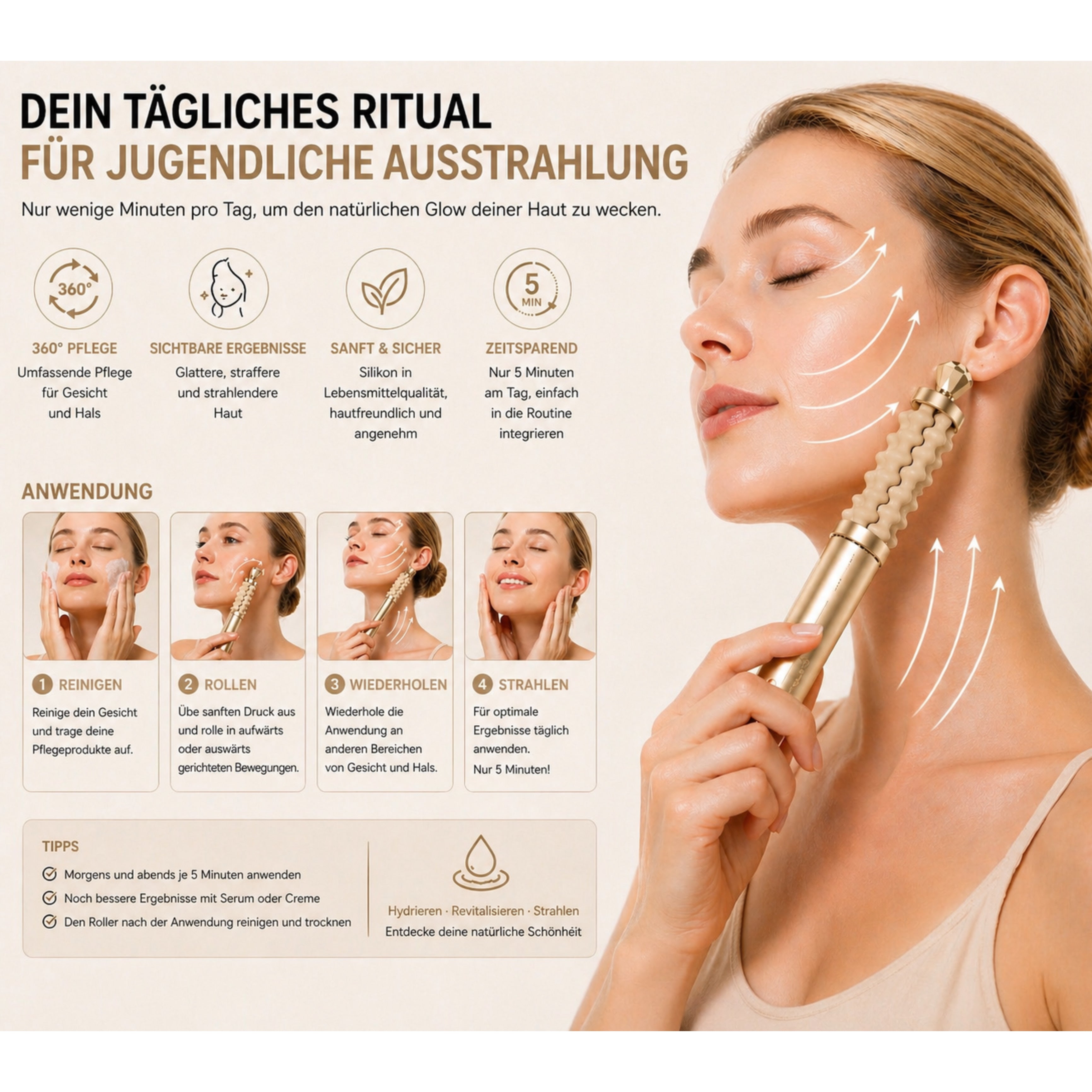 Gesichtsmassagegerät 2-in-1 Beauty Massager Lalano’S Cosmetics Sculptlift Pro - Lalano’S Cosmetics 
