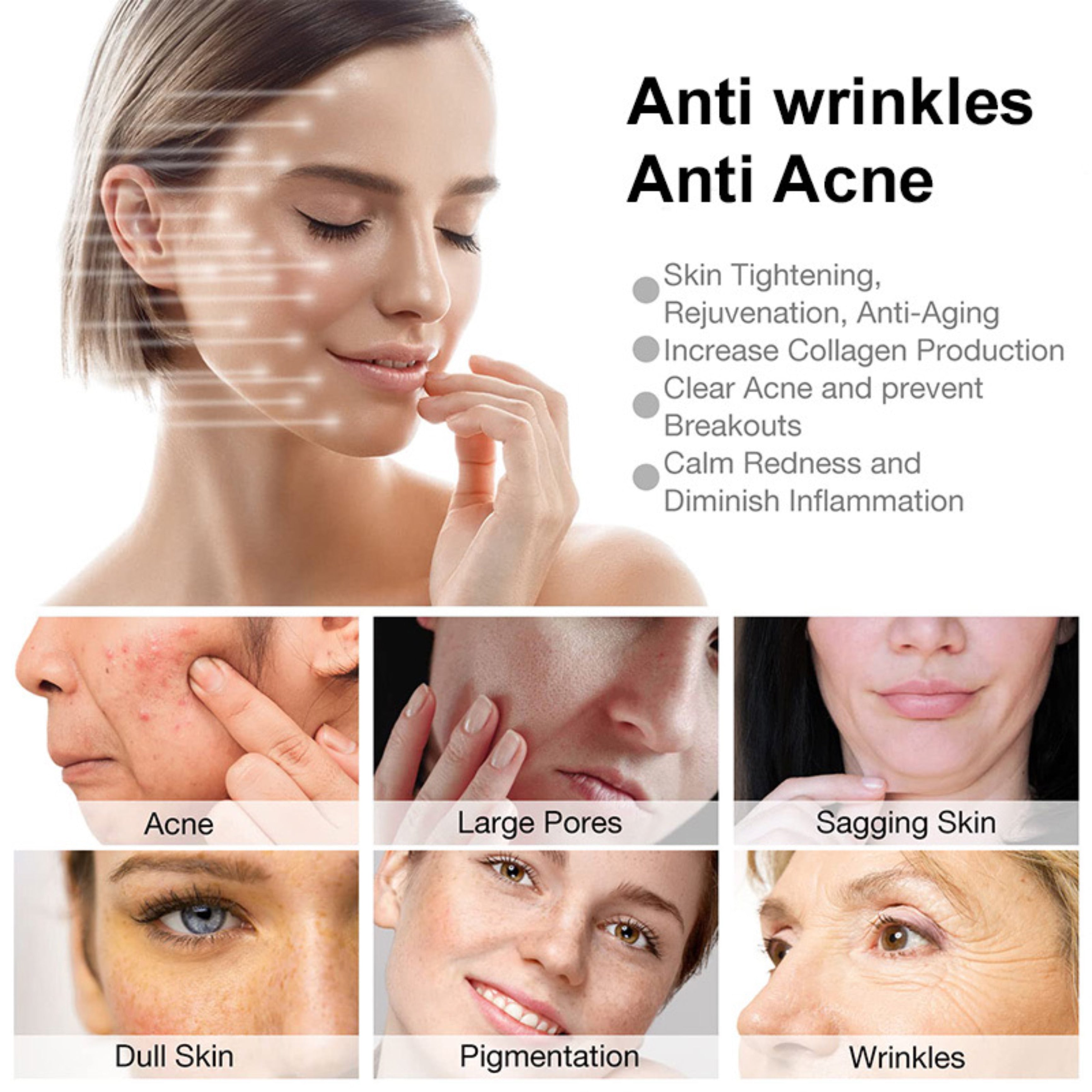 LED Gesichtsmaske, Anti-Aging-Gerät, Light facial BeautyMaske - Lalano’S Cosmetics 