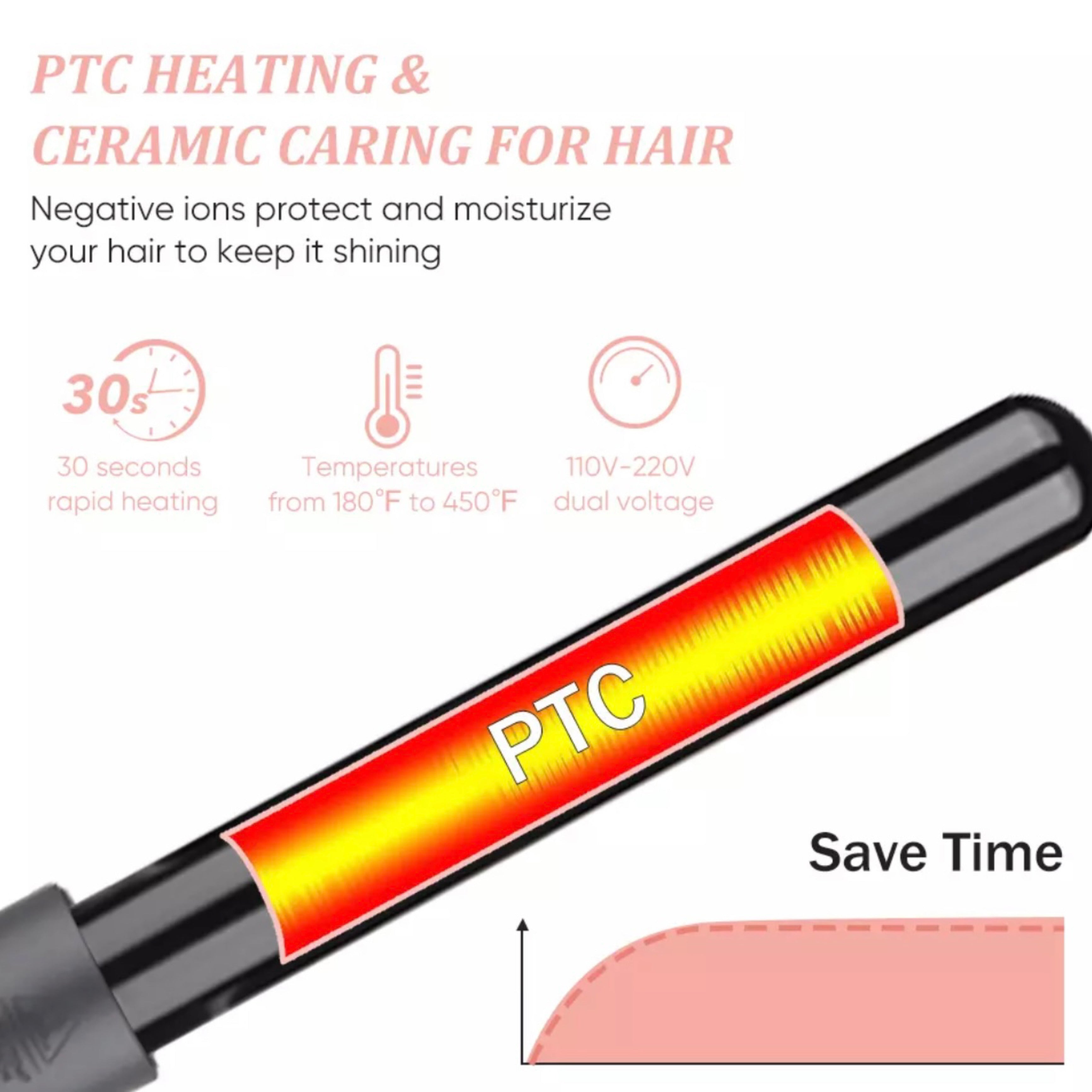 Lockenstab 5 in 1 Multifunktion Lockenstylist, Glaskeramik-Turmalin-Beschichtung - Lalano’S Cosmetics 